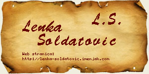 Lenka Soldatović vizit kartica